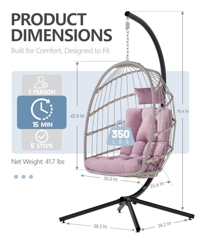 Egg Chair Outdoor with Stand (Pink)
