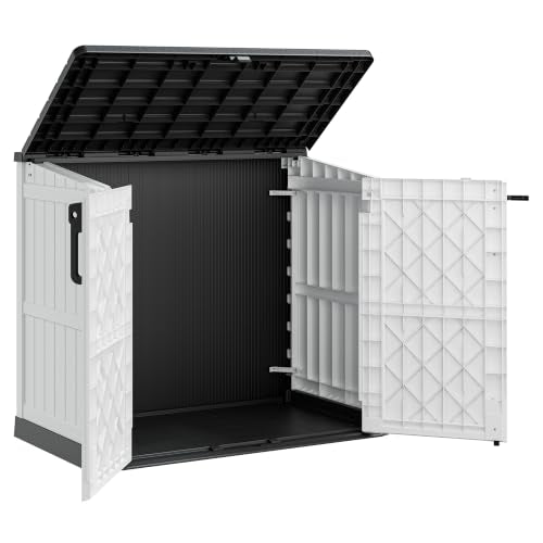 Outdoor Storage Cabinet 36 Cu Ft with Lockable Doors (Ashen / 29.1"×51.1"×43.3")