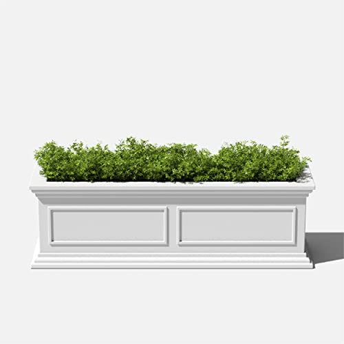 Brixton Series Window Box Planter (White / 11"H x 11"W x 36"L)