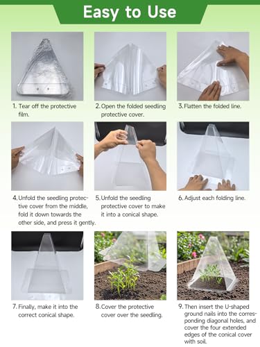 30 Pack Garden Cloches (Transparent)