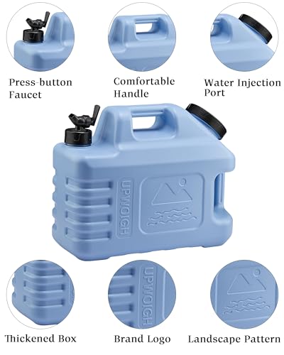 5 Gallon Camping Water Jug with Spigot (Powder Blue / 5 Gallon)