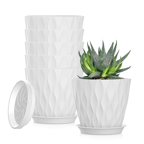 5 Inch Planter Pots (White / 5inch)