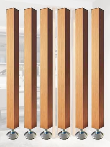 Wood Slat Room Dividers, Floor to Ceiling Partition Screen for Modern Office, Stairway, Lofts, Porch, and Living Room Decoration