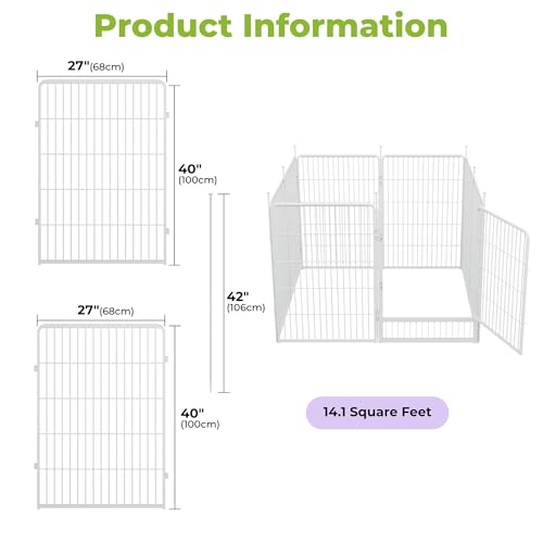Tall Garden Fence with Gate (3.7 Foot)