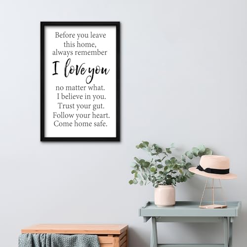 Before You Leave This Home Wall Decor Art (24"L x 16"W / Before You Leave This Home（Black))