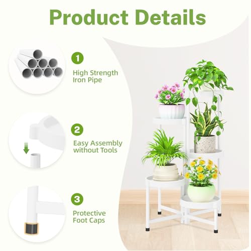 5 Tier Folding Plant Stand Indoor Outdoor