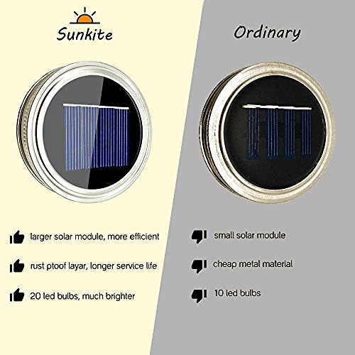 Solar Mason Jar Lights [Updated] (8 Count)