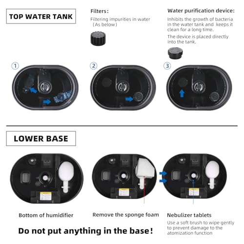 6L Warm & Cool Mist Humidifiers for Bedroom (6l / C-Midnight Black)