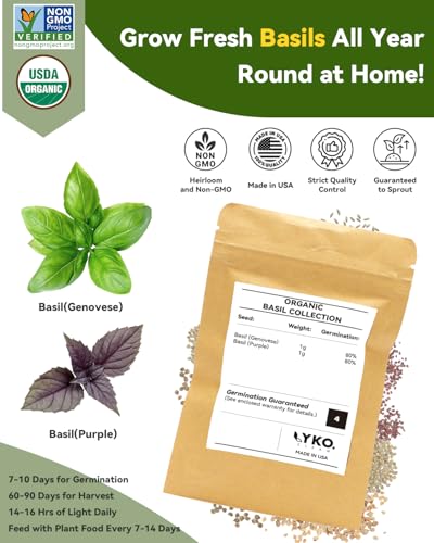 Herb Seed Pod Kit Compatible with AeroGarden Hydroponics Growing System (8-pods / Basil)