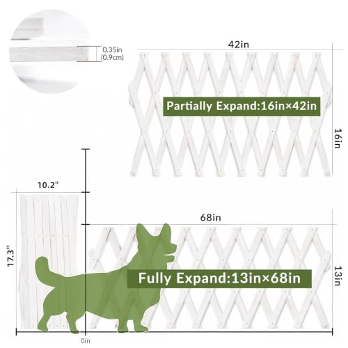 4Pcs Expandable Garden Trellis (White / 13"x68"x4PC)