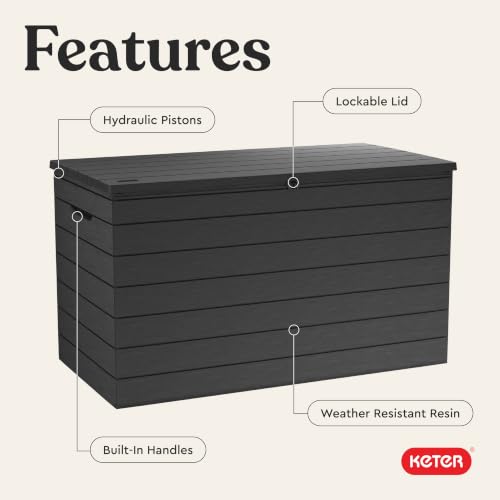 Astoria 150 Gal Outdoor Storage Box for Patio and Pool Accessories (Astoria Brown)