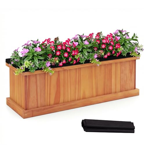 Outdoor Raised Garden Bed (Orange / 28"x10"x10")