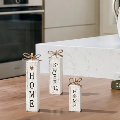 Smile Rustic Wooden Block Decor Set (Letter Home)