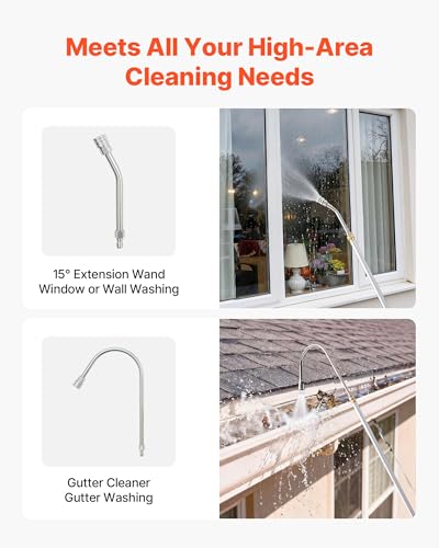9 FT Pressure Washer Telescoping Wand (9FT without Brush Head)
