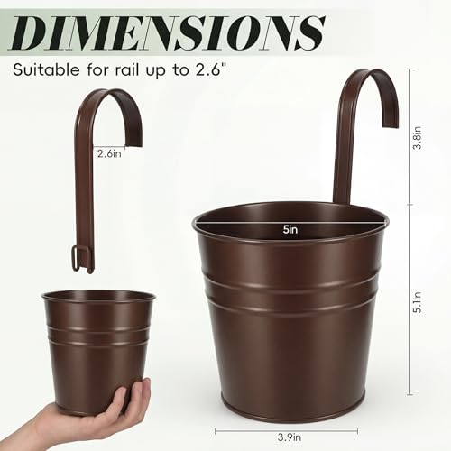 Hanging Flower Pots (Bronze(5in))