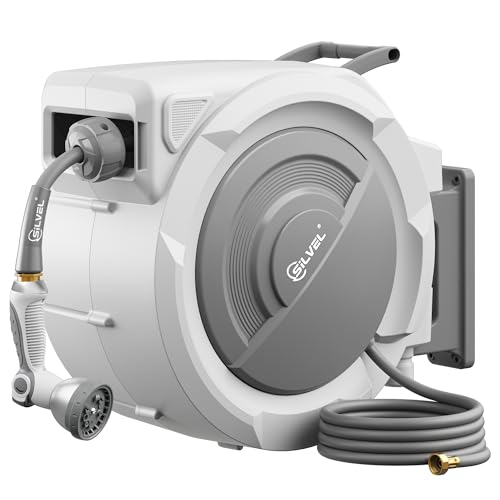Retractable Garden Hose Reel (Dark Grey / 5/8" x 75FT)