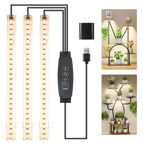 3 Head 7.8 Inches LED Grow Light Strips (Warm / 7.8Inch 3 Head 1 Pack)