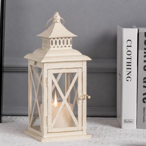 Lantern Decorative Indoor & Outdoor (Beige / 14.8'' / 1 Pc)