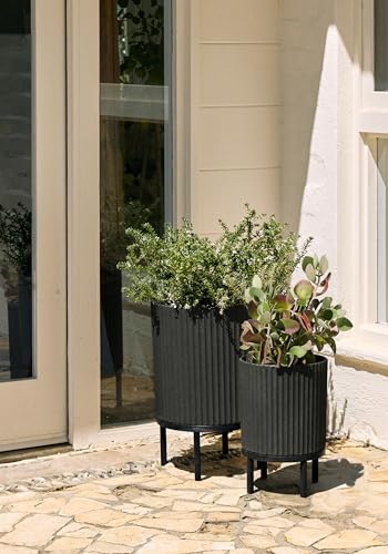 Demi Series Raised Duo Planters (Black/Black / Bundle)