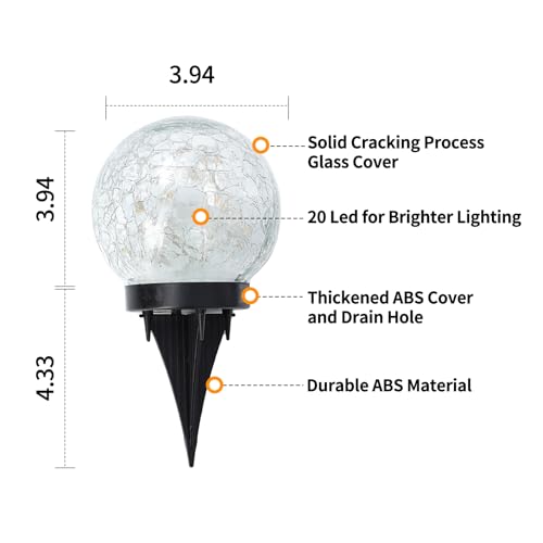 Solar Globe Lights Outdoor Waterproof (Multicolor / 6 Globes)