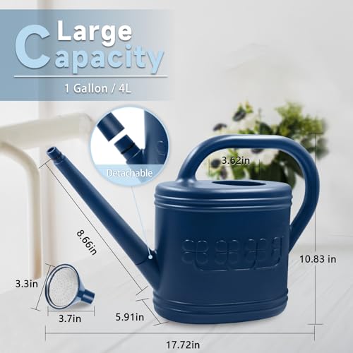 1 Gallon Watering Can (Dark Blue / 1 Gallon)