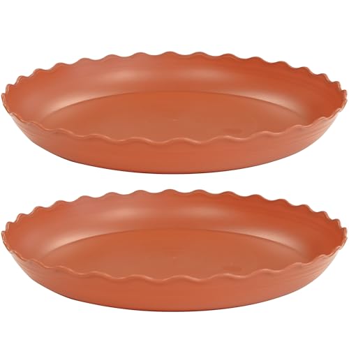 2 Pack Plant Saucer 10 inch (10" (2 pack) / Terracotta)
