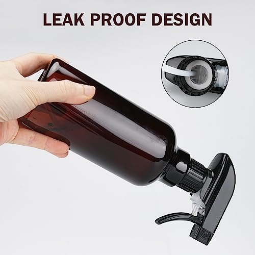 Plastic Spray Bottles 16.9oz (Amber)