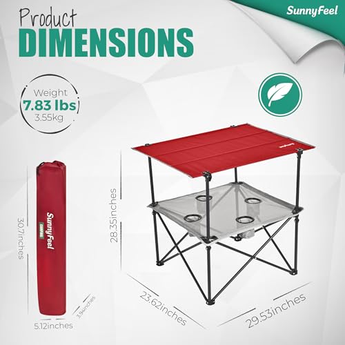 Folding Camping Table (30.12 inches x 23.43 inches x 27.95 inches)