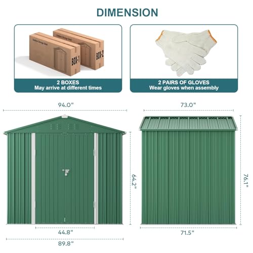 8 x 6 FT Outdoor Storage Shed