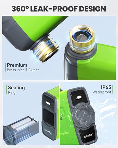 WiFi Water Timer for Garden Hose (Green / Brass Outlet Timer without Hub)