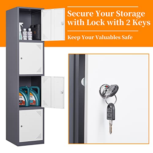Metal Locker with 4 Doors