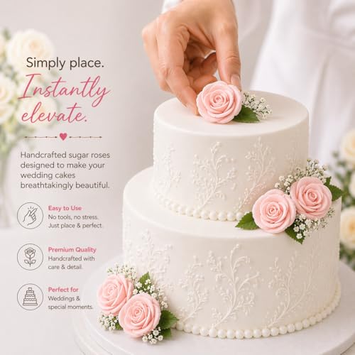 Edible Rose Topper (Blush Pink)