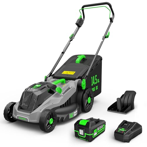 40V 16" Cordless Electric Lawn Mower with 4.0Ah Battery (Green)