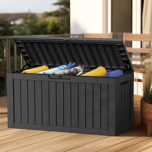 80 Gallon Outdoor Deck Box (Black / 80 Gallon)
