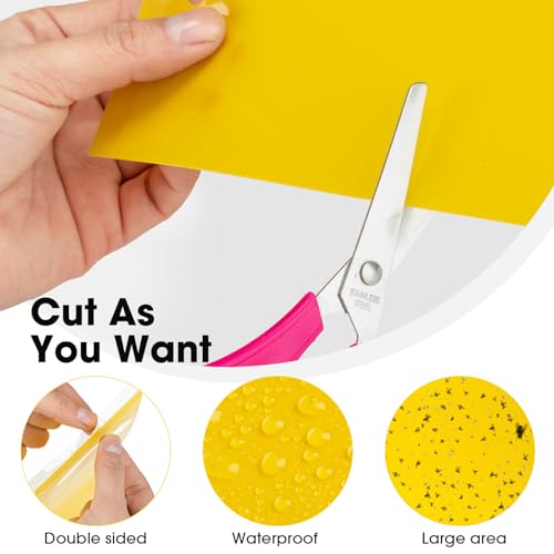 220 Pcs 7.87 x 9.84 Inch Yellow Sticky Traps for Plant Gnats Dual Sided Fruit Fly Sticky Traps for Indoor Outdoor with Twist Ties & Plastic Holders for Insect (7.87 x 9.84 Inches)
