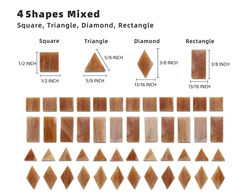 Glass Mosaic Tiles for Art Crafts (Coffe-1)