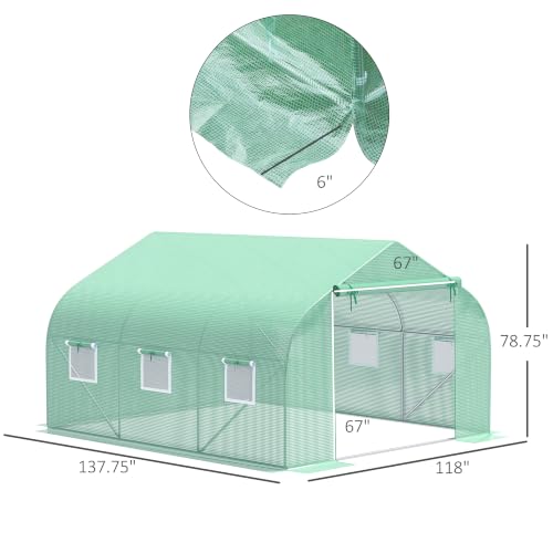 11.5 x 10 x 6.5 ft Outdoor Walk (Green / 11.5' x 10' x 6.5')