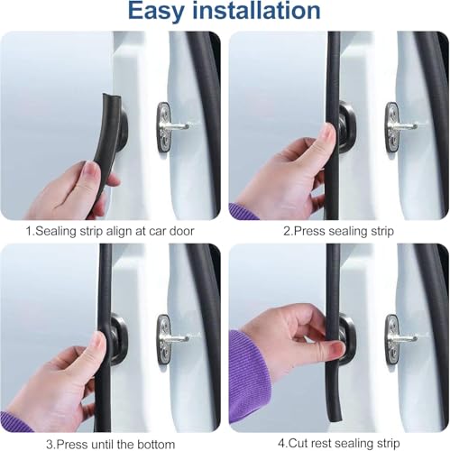 Automotive Door Weather Stripping 70Ft Car Door Rubber Edge Trim Seal Strip Gasket with Side Bulb for Car Bus Camper Boat RV Truck Doors (70Ft)