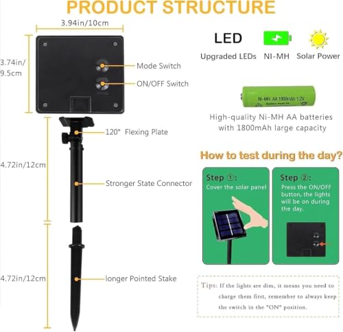 6pack 600LED Solar String Lights Outdoor Waterproof Cool White (Cool White / 6PK-600LED)