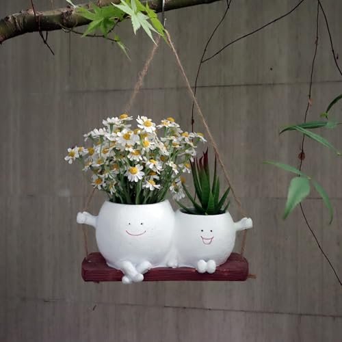 Cute Hanging Face Planter Pots