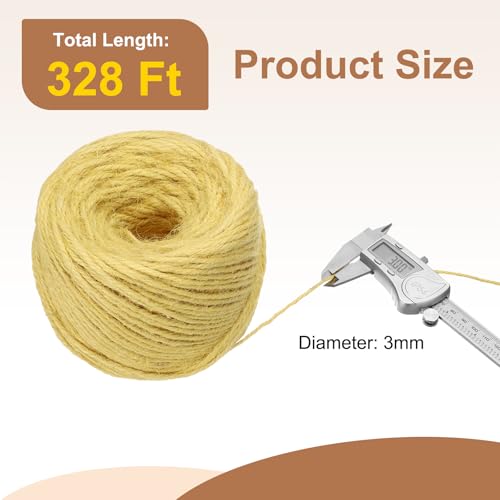 328 Feet Natural Jute Twine String