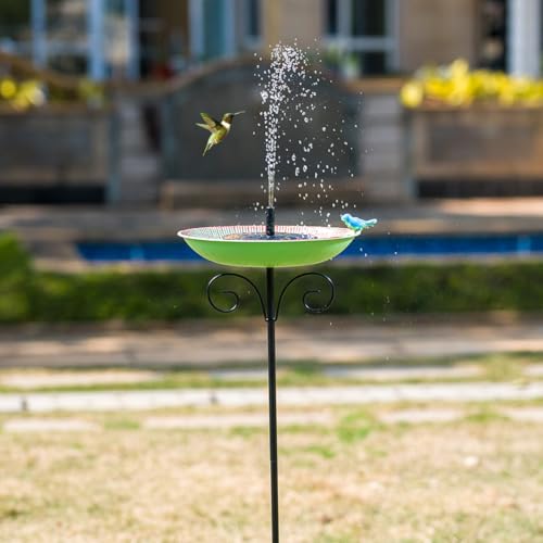 Metal Bird Bath for Outdoor (Green-1)