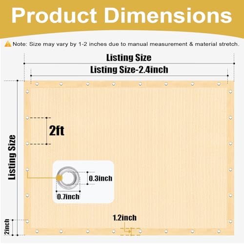 90% Sun Shade Cloth with Grommets