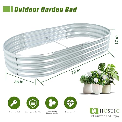 2Pack 6x3x1FT Galvanized Planter Raised Garden Boxes Outdoor