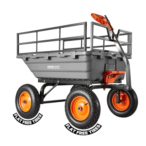 Garden Dump Cart 1500lbs 15 Cu.Ft (Grey01)