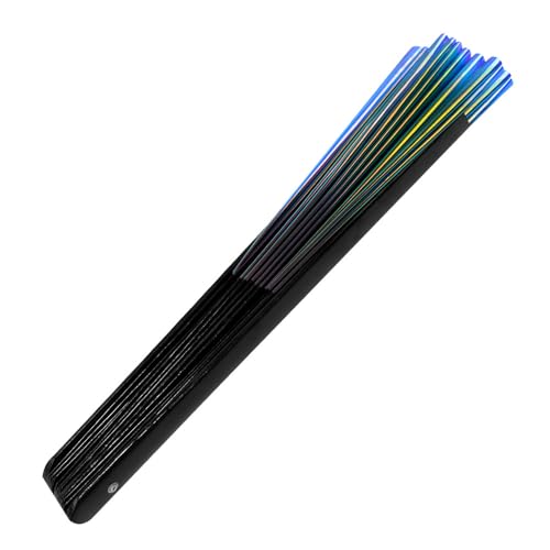 Large Folding Hand Fan for Line Dance (Blue)
