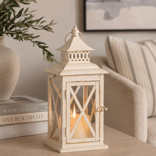 Lantern Decorative Indoor & Outdoor (Beige / 14.8'' / 1 Pc)