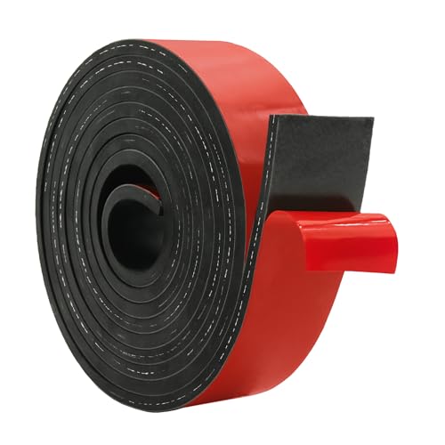 Adhesive Reinforced Solid Rubber Sheets (1" X 10' / .250" thick(Adhesive）)