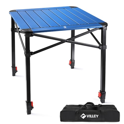 Folding Camping Square Table (Blue / Medium)