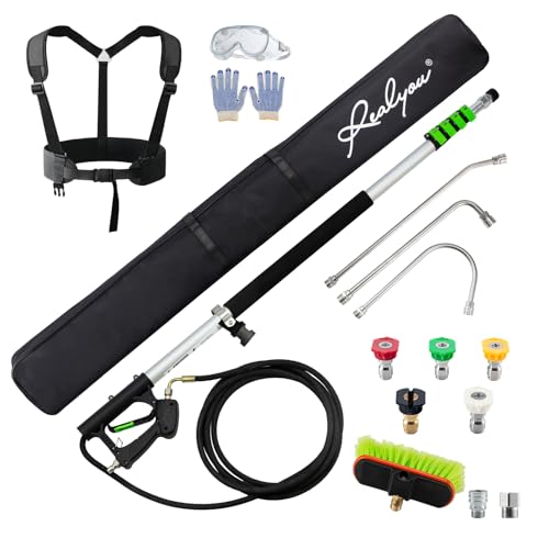 24 FT Pressure Washer Telescoping Wand with Pressure Washer Extension Wand